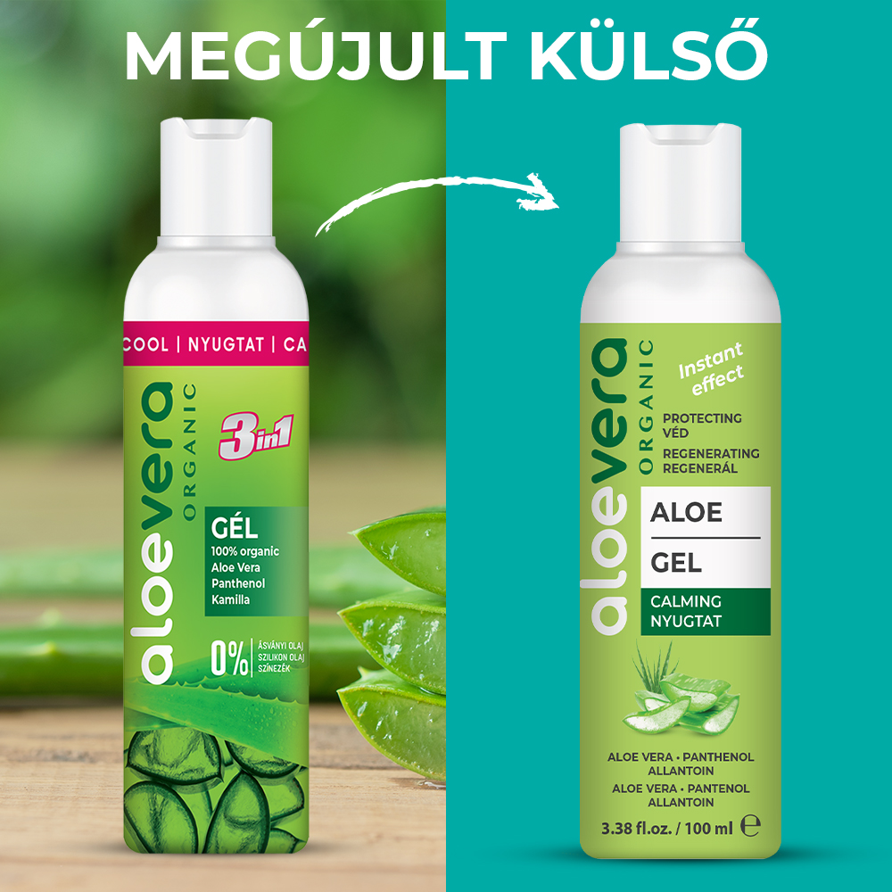 Aloe Vera Organic Bőrápoló gél 100ml - Image 3