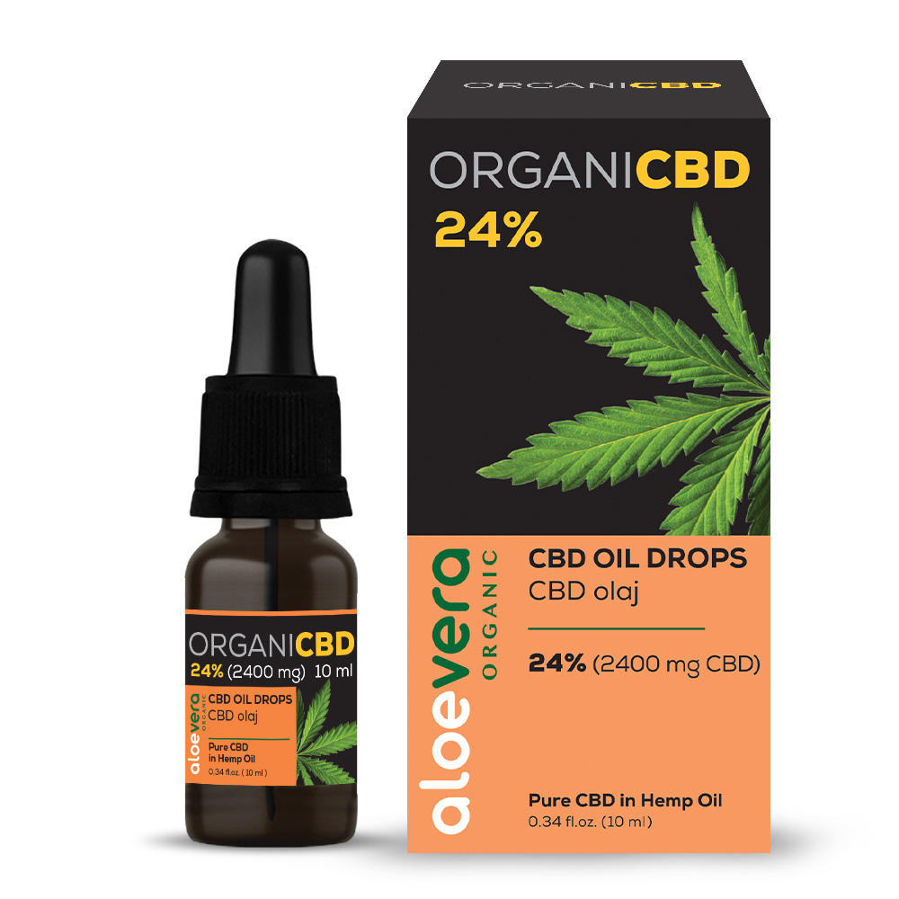 Aloe Vera Organic CBD olaj 24% (2400mg) 10ml - Image 2